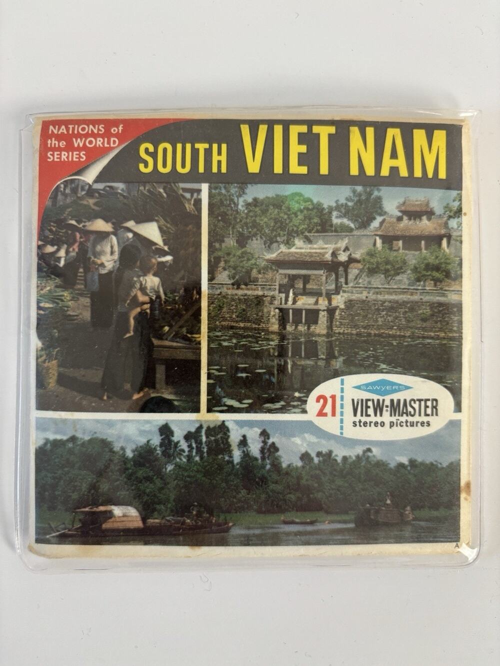 View-Master South Vietnam Nation of the World Stamp Sawyers B250 3 Reel Set